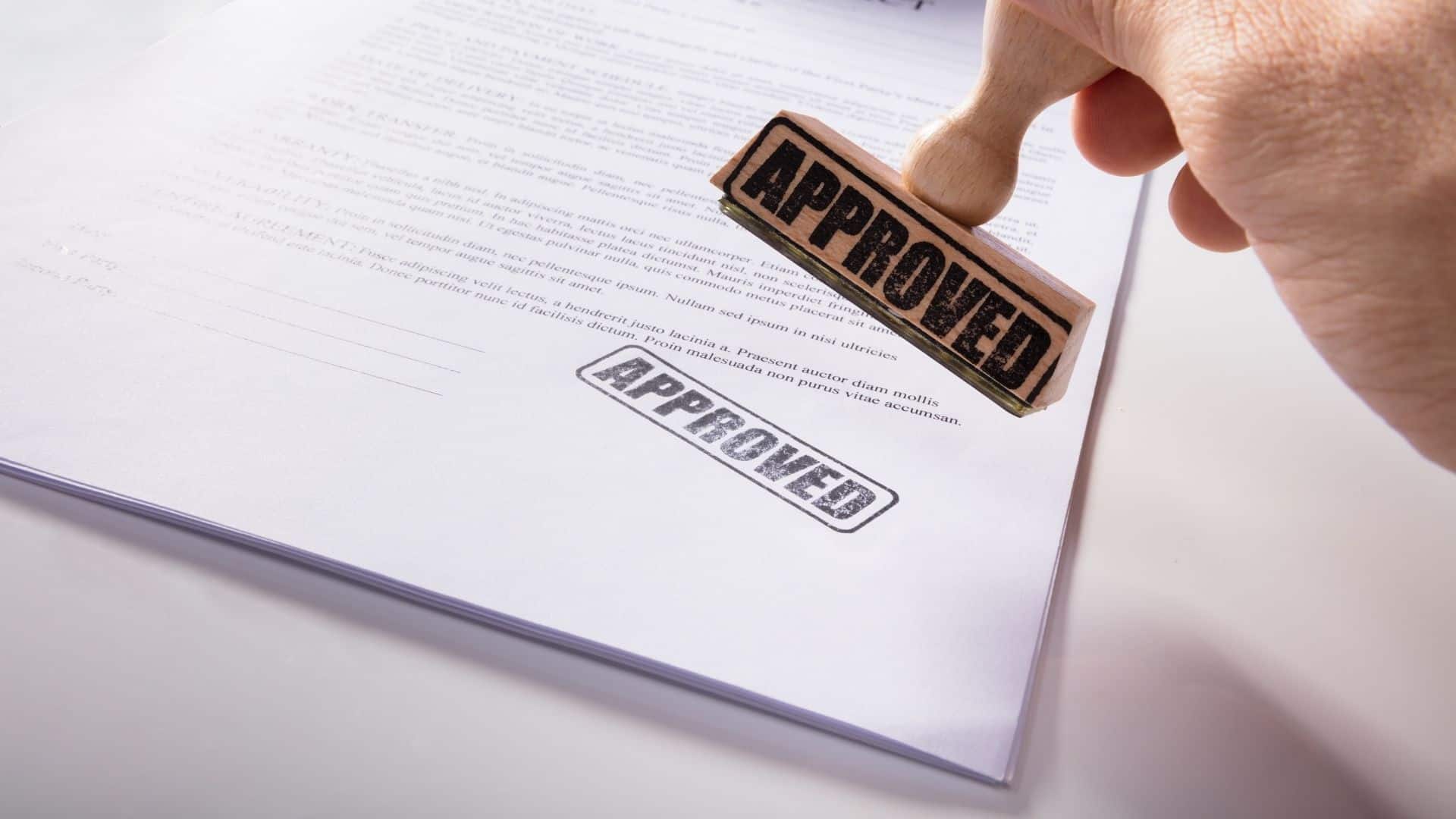 stock image showing an approved stamp on paper for how to bypass Section 8 wait list